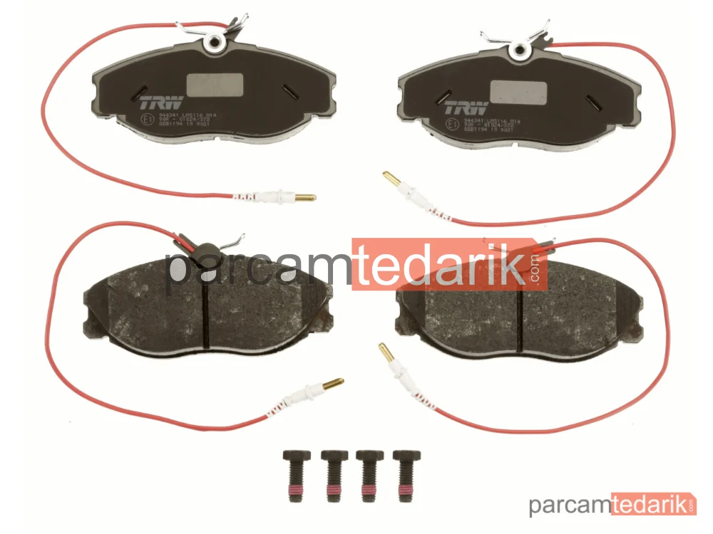 TRW GDB1194 | Fren Balatası Ön Peugeot 406 2.0 T 96-04, 2.0 16V 95-04, 2.2 00-04, 3.0 24V 96-04, 1.9 TD 95-04