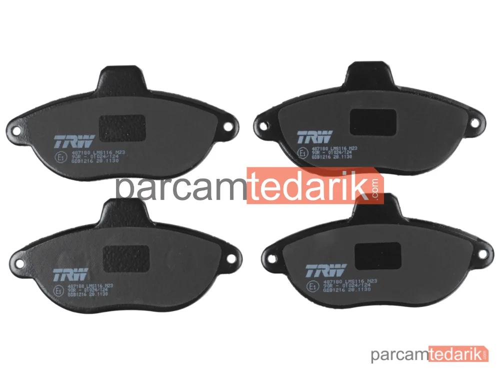TRW GDB1216 | Fren Balatası Ön Citroen Jumpy 1.6 95-00, 2.0 00-06, 2.0 İ 16V 00-06, 1.9 D 95-98, 1.9 TD 95-03, 2.0 HDİ 99-06