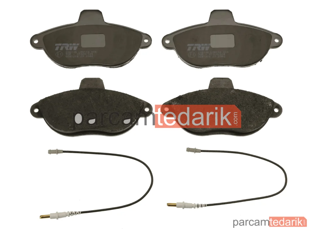 TRW GDB1216 | Fren Balatası Ön Citroen Jumpy 1.6 95-00, 2.0 00-06, 2.0 İ 16V 00-06, 1.9 D 95-98, 1.9 TD 95-03, 2.0 HDİ 99-06