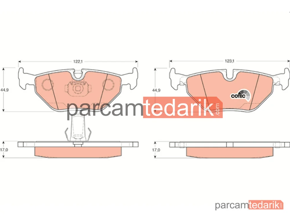 GDB1265 | Fren Balatası BMW E39 Arka 5 Seri 1996-2003