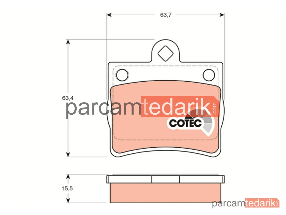 GDB1283 | Fren Balatası Arka Mercedes-Benz C Serisi C 180 93-00, C 200 94-00, C 230 96-97, C 200 D 96-00, C 200 CDİ 98-00, C 220 CDİ 97-00, C 220 D 93-00, C 180 Kompressor 02-07