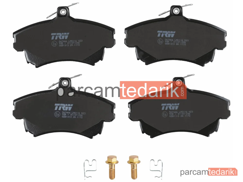 TRW GDB1313 | Fren Balatası Ön Mitsubishi Carisma 1.6 95-06, Volvo S40 1.6-1.8 95-03, 1.8 İ 98-03, 1.9 T4 97-00, 2.0 95-03, 2.0 T 97-03, 1.9 TD 95-99, 1.9 Dİ 99-03, V40 SW 1.6-1.8 95-04, 1.8 İ 98-04, 2.0 95-04, 2.0 T 97-04, 1.9 TD 95-99, 1.9 Dİ 99-04