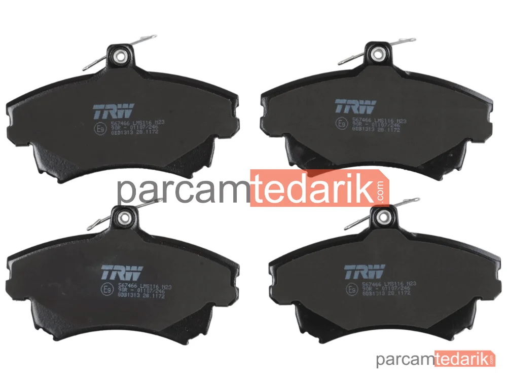 TRW GDB1313 | Fren Balatası Ön Mitsubishi Carisma 1.6 95-06, Volvo S40 1.6-1.8 95-03, 1.8 İ 98-03, 1.9 T4 97-00, 2.0 95-03, 2.0 T 97-03, 1.9 TD 95-99, 1.9 Dİ 99-03, V40 SW 1.6-1.8 95-04, 1.8 İ 98-04, 2.0 95-04, 2.0 T 97-04, 1.9 TD 95-99, 1.9 Dİ 99-04