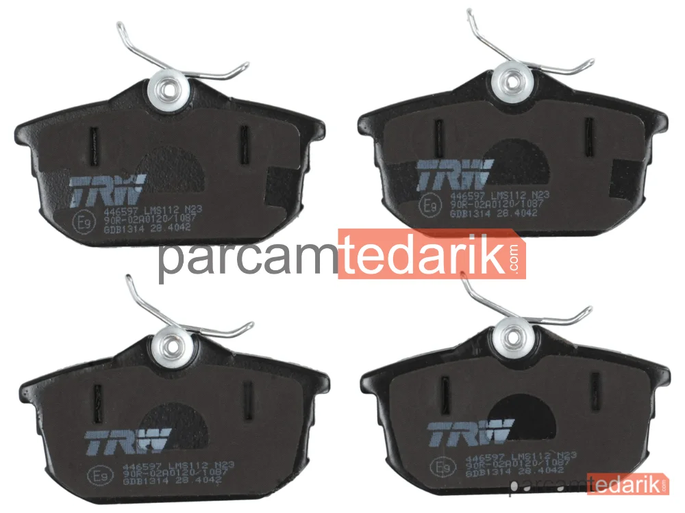 TRW GDB1314 | Fren Balatası Arka Mitsubishi Carisma 1.6 00-06, 1.8 GDİ 00-06, 1.8 16V GDİ 97-06, 1.9 Dİ-D 00-06