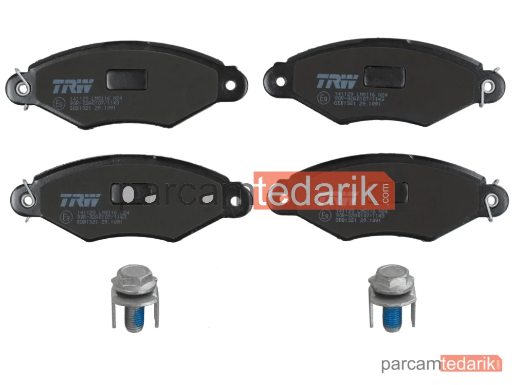 TRW GDB1321 | Fren Balatası Ön Renault Kangoo 1.6 99-01, 1.6 16V 01=>, 1.5 DCİ 01=>, 1.9 DTİ 00=>, Citroen Xsara 1.4 İ 97-05, 1.4 LPG 98-00, 1.5 D 97-00