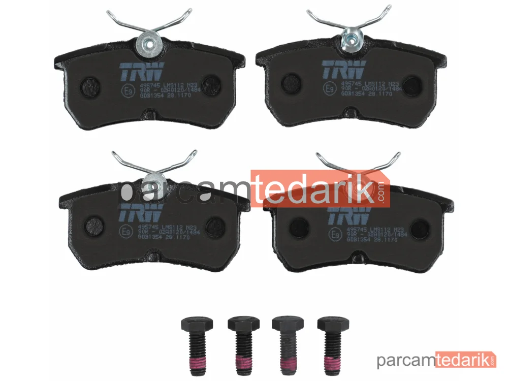 TRW GDB1354 | Fren Balatası Arka Ford Focus 1.4-1.6 16V 98-04, 1.8 TDCİ 01-04, 1.8-2.0 16V 98-04, RS 02-04