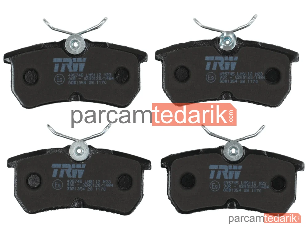 TRW GDB1354 | Fren Balatası Arka Ford Focus 1.4-1.6 16V 98-04, 1.8 TDCİ 01-04, 1.8-2.0 16V 98-04, RS 02-04