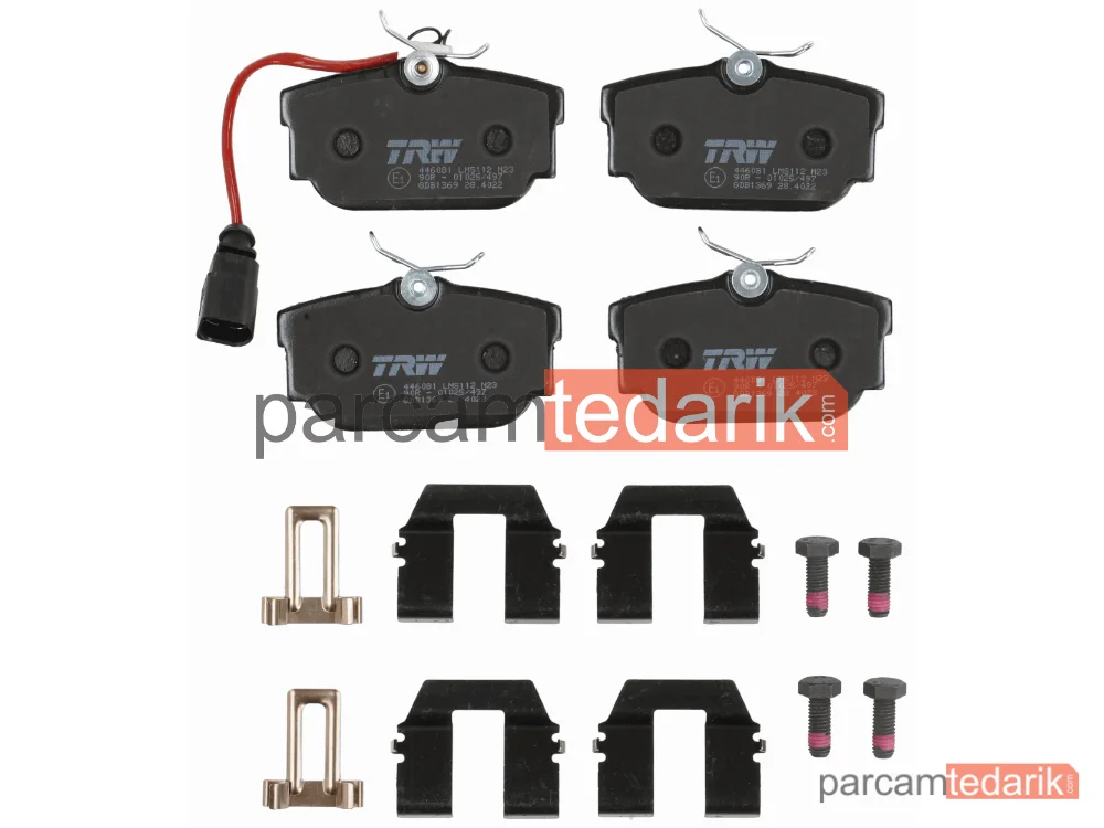 TRW GDB1369 | Fren Balatası Arka Volkswagen Transporter IV 1.8 90-92, 2.0 90-03, 2.5 90-03, 2.8 VR6 95-03, 1.9 D 90-95, 1.9 TD 92-03, 2.4 D 90-03, 2.5 TDİ 95-03