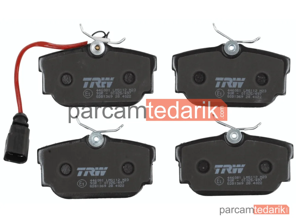 TRW GDB1369 | Fren Balatası Arka Volkswagen Transporter IV 1.8 90-92, 2.0 90-03, 2.5 90-03, 2.8 VR6 95-03, 1.9 D 90-95, 1.9 TD 92-03, 2.4 D 90-03, 2.5 TDİ 95-03