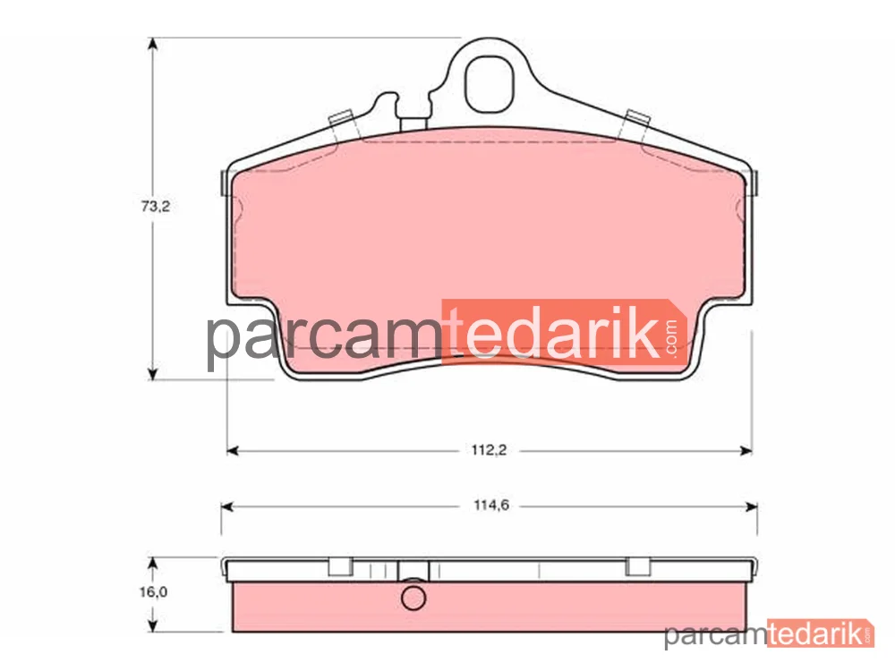GDB1395 | Fren Balatası Arka Porsche 911 3.4 Carrera 4 97-05