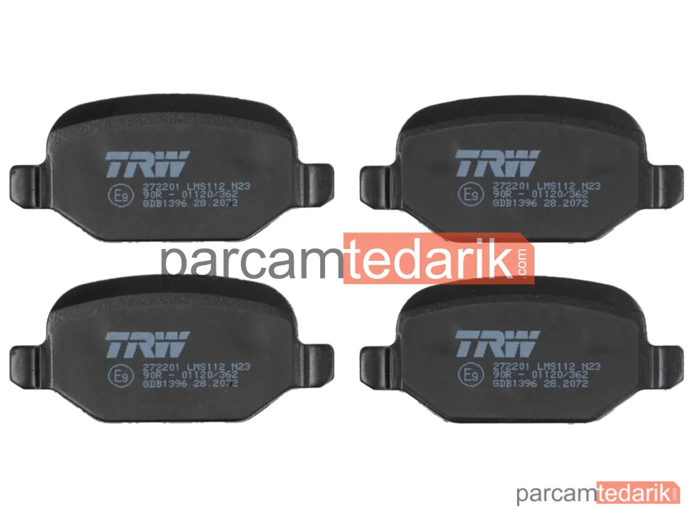 TRW GDB1396 | Fren Balatası Arka Fiat Linea 1.4 T-JET 07=>, 1.6 D Multijet 09=>