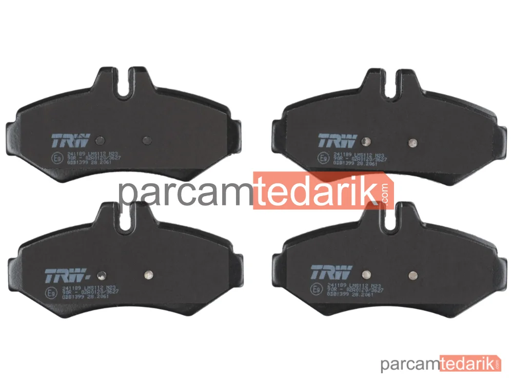 TRW GDB1399 | Fren Balatası Arka Mercedes-Benz G Serisi G 290 TD 97=>, G 280 CDİ 09=>, G 300 CDİ 10=>, G 36 AMG 95-98, G 500 08=>, G 55 AMG 99 =>, Sprinter 214 95-06, 208-211-213-216 CDİ 00-06, 210 D 97-00, 212 D 95-00, Volkswagen LT 28-35 II 2.3 96-06, 2.5 SDİ 96-06, 2.5 TDİ 96-06