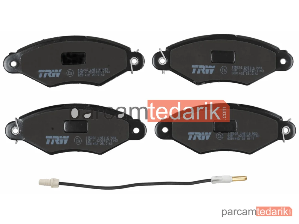 TRW GDB1402 | Fren Balatası — Nissan Kubistar Panelvan/Van, Renault Kangoo, Renault Kangoo Express