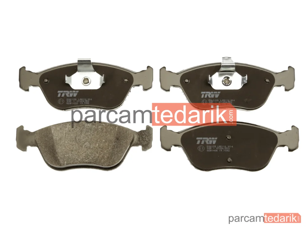 TRW GDB1406 | Fren Balatası Ön Volvo S70 2.0 97-00, 2.3 T 97-00, 2.3 99-00, 2.4 97-00, 2.4 AWD 96-99