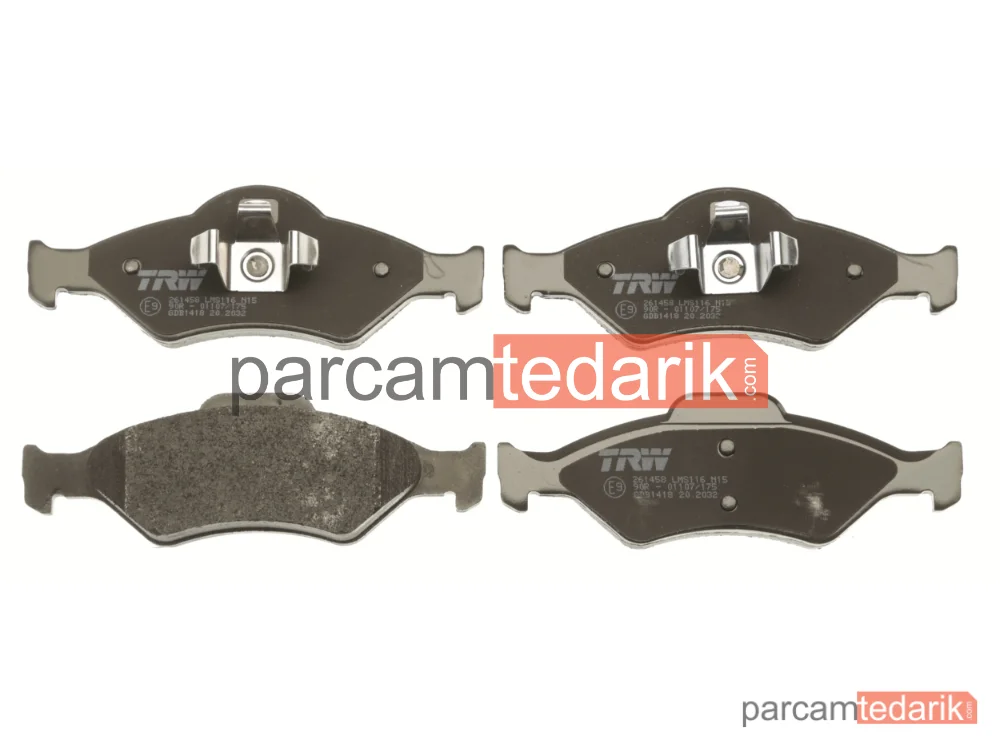TRW GDB1418 | Fren Balatası Ön Ford Fiesta III 1.8 D 89-95, Fiesta IV 1.3 İ 95-02, 1.4 İ 16V 96-02, 1.8 D 95-00, 1.8 Dİ 00-02, Mazda 121 III 1.25 96-03, 1.3 96-03, 1.8 D 96-03