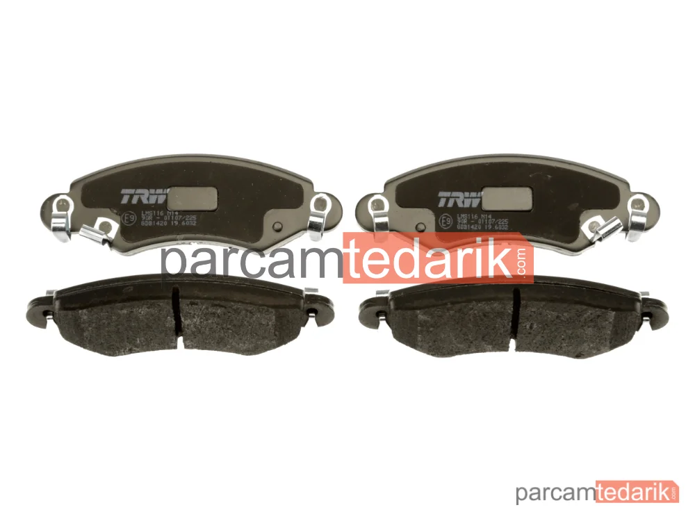 TRW GDB1420 | Fren Balatası Ön Opel Agila 1.0 03-07, 1.2 16V 00-07, 1.2 16V Twinport 04-07, 1.3 CDTİ 03-07