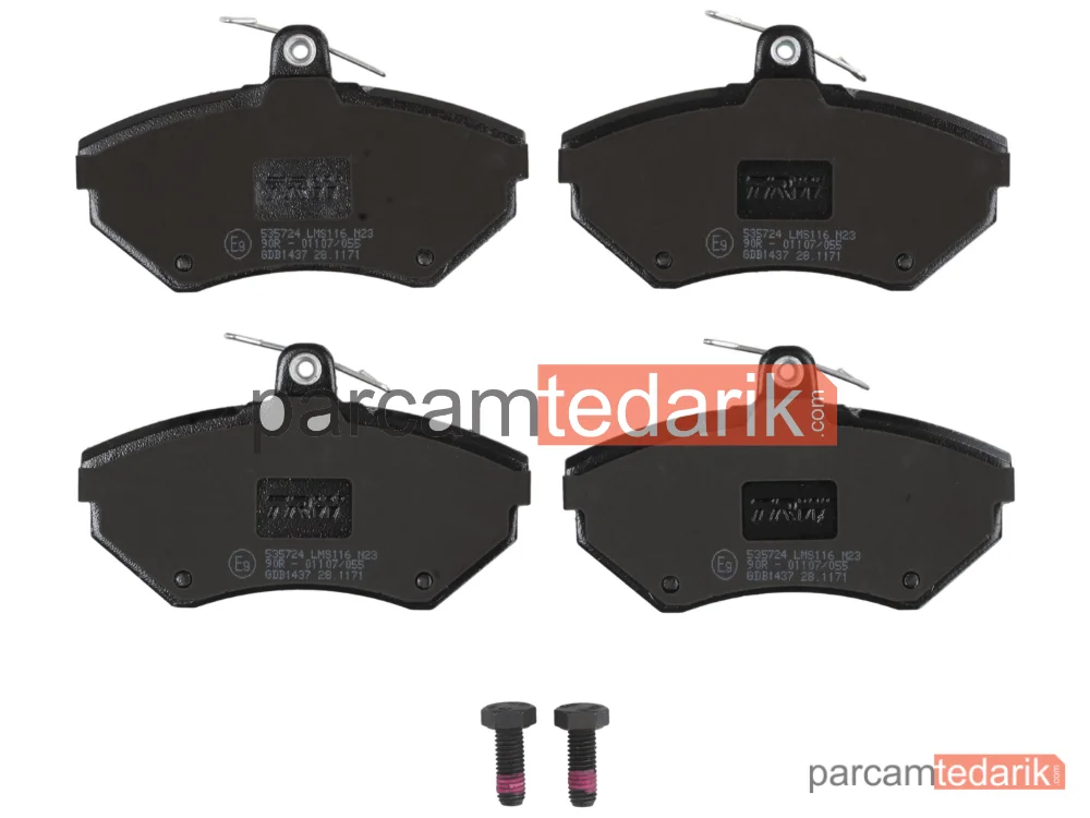 TRW GDB1437 | Ön Fren Balatası-Kulaksiz 16MM VW Seat