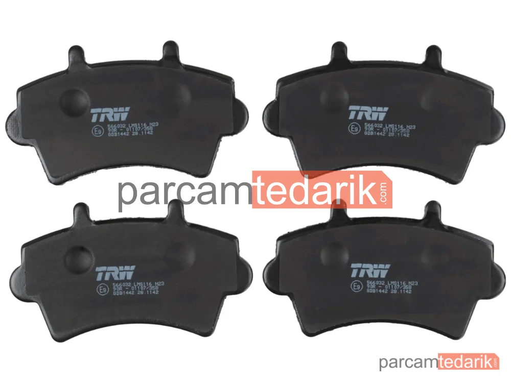 TRW GDB1442 | Fren Balatası Ön Renault Master II 1.9 DCİ 01=>, 2.2 DCİ 00=>, 2.5 DCİ 01=>, 3.0 DCİ 03=>