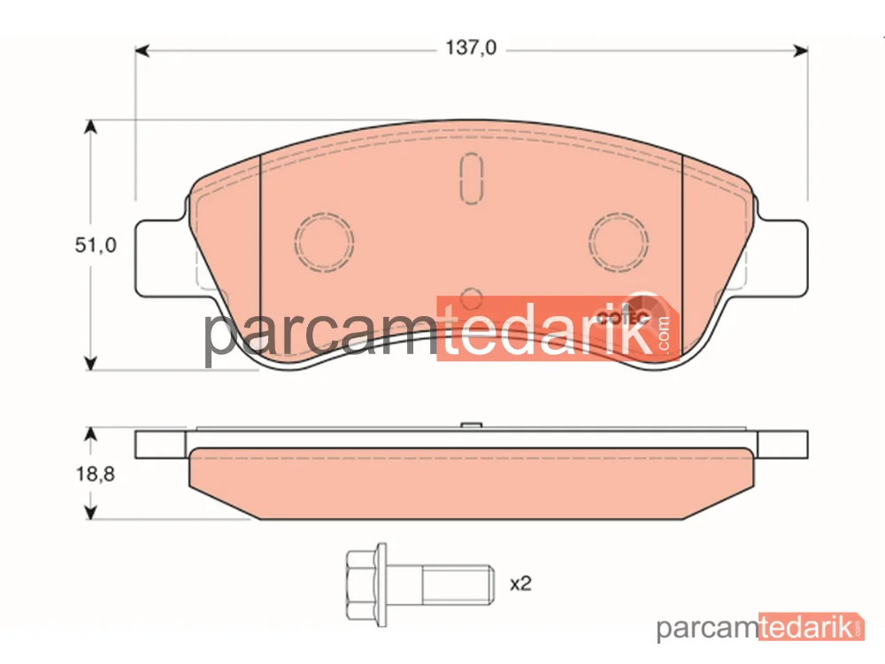 GDB1463 | Fren Balatası Ön Peugeot 307 1.4 00-03, 1.4 16V 03-07, 1.6-2.0 16V 00-07, 1.4 HDİ 01-05, 1.6 HDİ 04-09, 2.0 HDİ 00-07