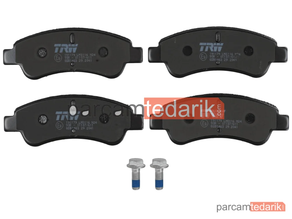 TRW GDB1463 | Fren Balatası Ön Peugeot 307 1.4 00-03, 1.4 16V 03-07, 1.6-2.0 16V 00-07, 1.4 HDİ 01-05, 1.6 HDİ 04-09, 2.0 HDİ 00-07