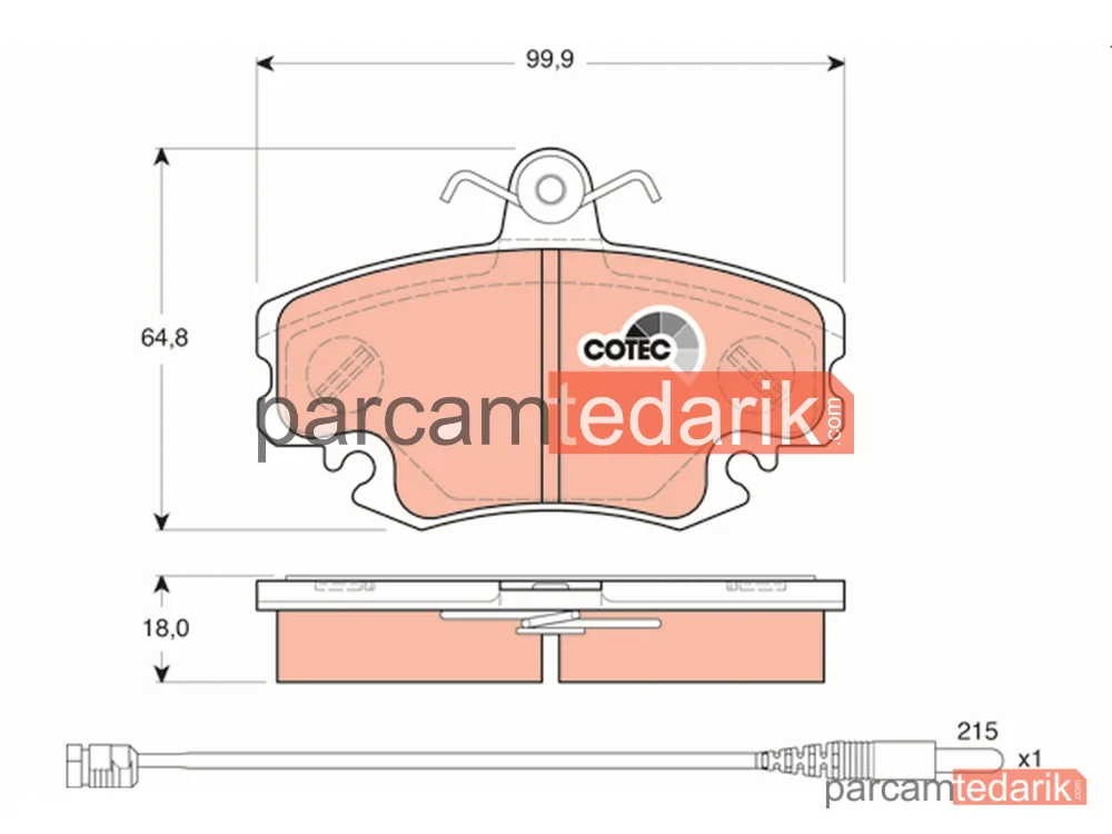 Disk Balata Ön Dacia Sandero Renault 19 I (B/C53_) - GDB1465