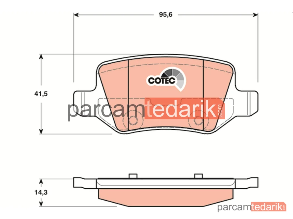 GDB1481 | Fren Balatası Arka Mercedes-Benz A Serisi A 160 97-04, A 190 99-04, A 210 01-04, A 170 CDİ 01-04, A 160-180-200 CDİ 04-12