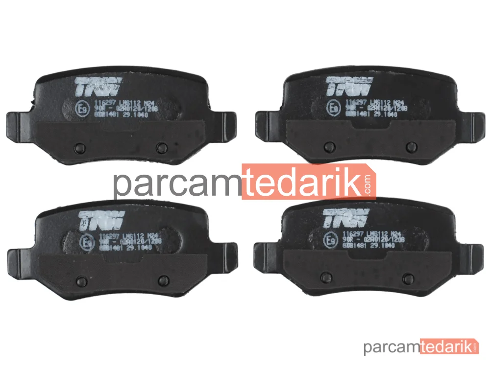 TRW GDB1481 | Fren Balatası Arka Mercedes-Benz A Serisi A 160 97-04, A 190 99-04, A 210 01-04, A 170 CDİ 01-04, A 160-180-200 CDİ 04-12