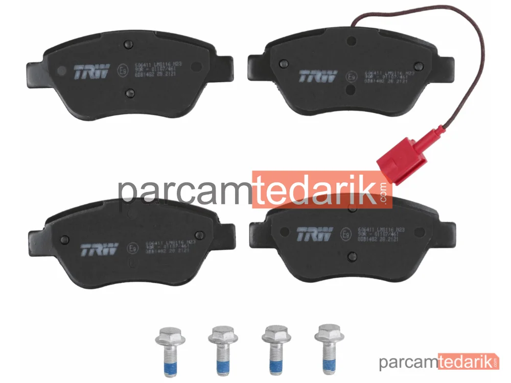 TRW GDB1482 | Fren Balatası Ön Fiat Linea 1.4 07=>, Fiorino 1.3 D Multijet 07=>, Citroen NEMO SW 1.4 HDİ 09=>, Peugeot Bipper 1.4 HDİ 08=>