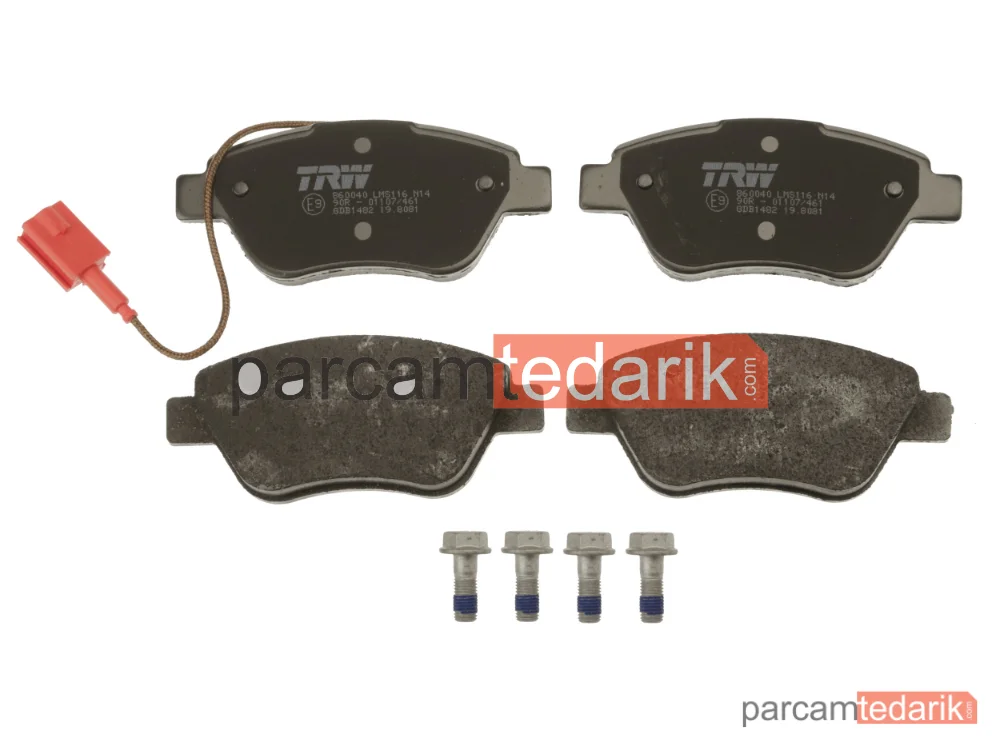 TRW GDB1482 | Fren Balatası Ön Fiat Linea 1.4 07=>, Fiorino 1.3 D Multijet 07=>, Citroen NEMO SW 1.4 HDİ 09=>, Peugeot Bipper 1.4 HDİ 08=>