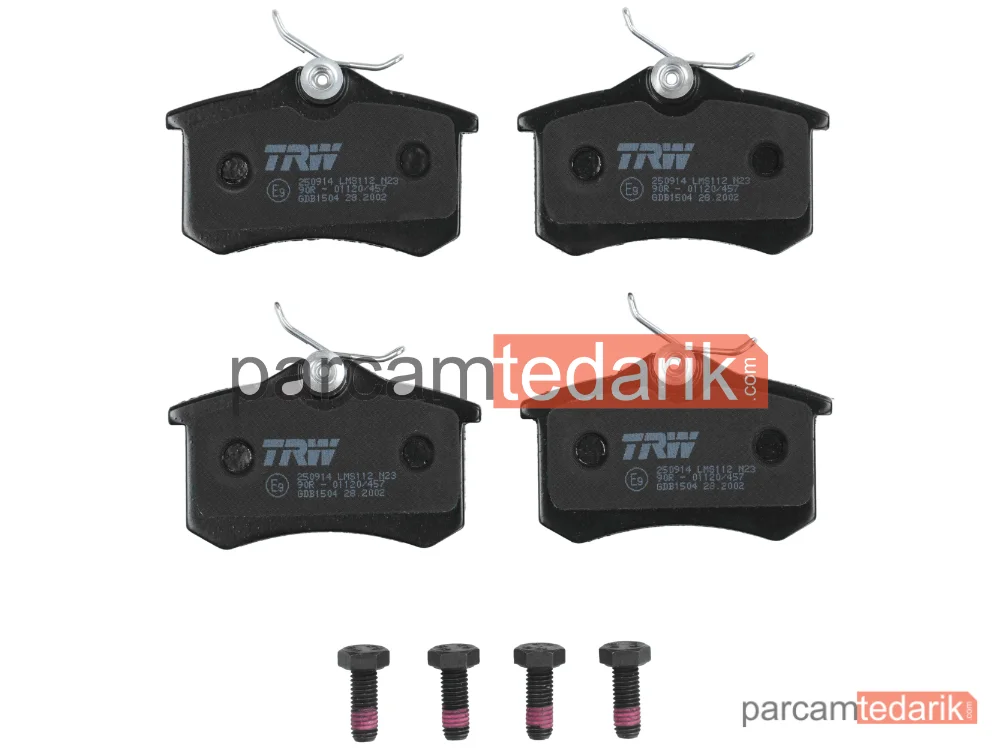 TRW GDB1504 | Fren Balatası Arka Audi A6 3.7 99-05, 3.7 Quattro 99-05, A8 2.8 96-02, 2.5 TDİ 97-02, 2.5 TDİ Quattro 97-00, Volkswagen Bora 2.0 4MOTİON 00-05, Sharan 2.8 VR6 96-00