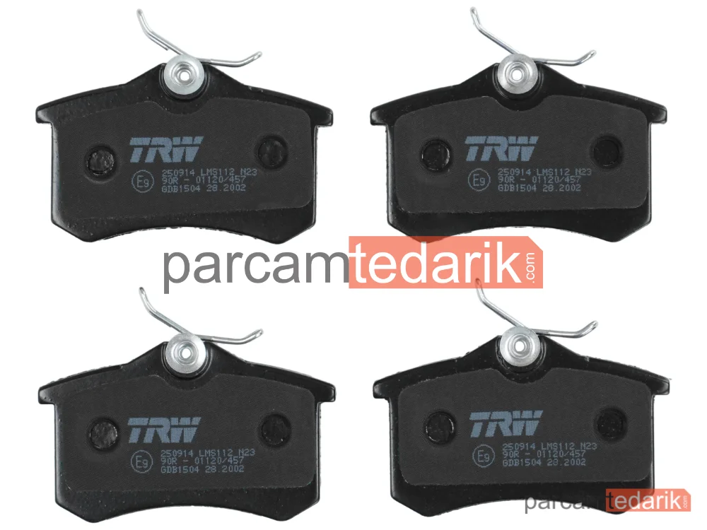 TRW GDB1504 | Fren Balatası Arka Audi A6 3.7 99-05, 3.7 Quattro 99-05, A8 2.8 96-02, 2.5 TDİ 97-02, 2.5 TDİ Quattro 97-00, Volkswagen Bora 2.0 4MOTİON 00-05, Sharan 2.8 VR6 96-00