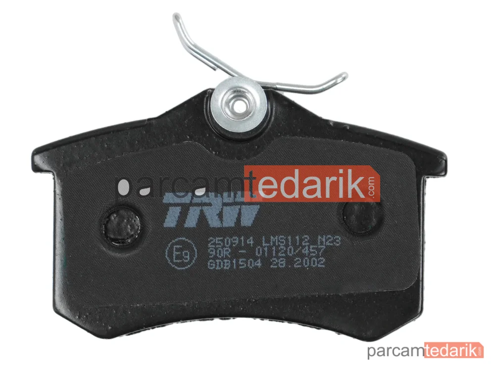 TRW GDB1504 | Fren Balatası Arka Audi A6 3.7 99-05, 3.7 Quattro 99-05, A8 2.8 96-02, 2.5 TDİ 97-02, 2.5 TDİ Quattro 97-00, Volkswagen Bora 2.0 4MOTİON 00-05, Sharan 2.8 VR6 96-00
