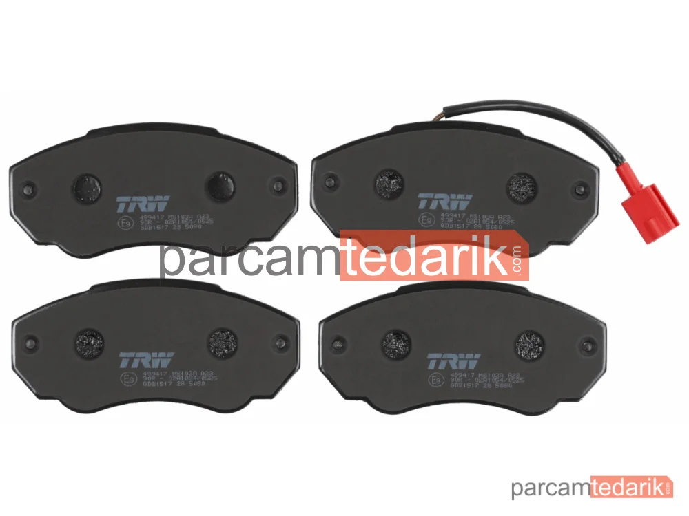 TRW GDB1517 | Fren Balatası Ön Fiat Ducato 2.0-2.8 JTD 02=>, 2.8 TDİ 97-02, Peugeot Boxer 2.0 İ 4X4 96-02, 1.9 TD 4X4 96-02, 2.5 TDİ 4X4 97-02, 2.8 HDİ 00-02, Citroen Jumper 2.2 HDİ 02=>