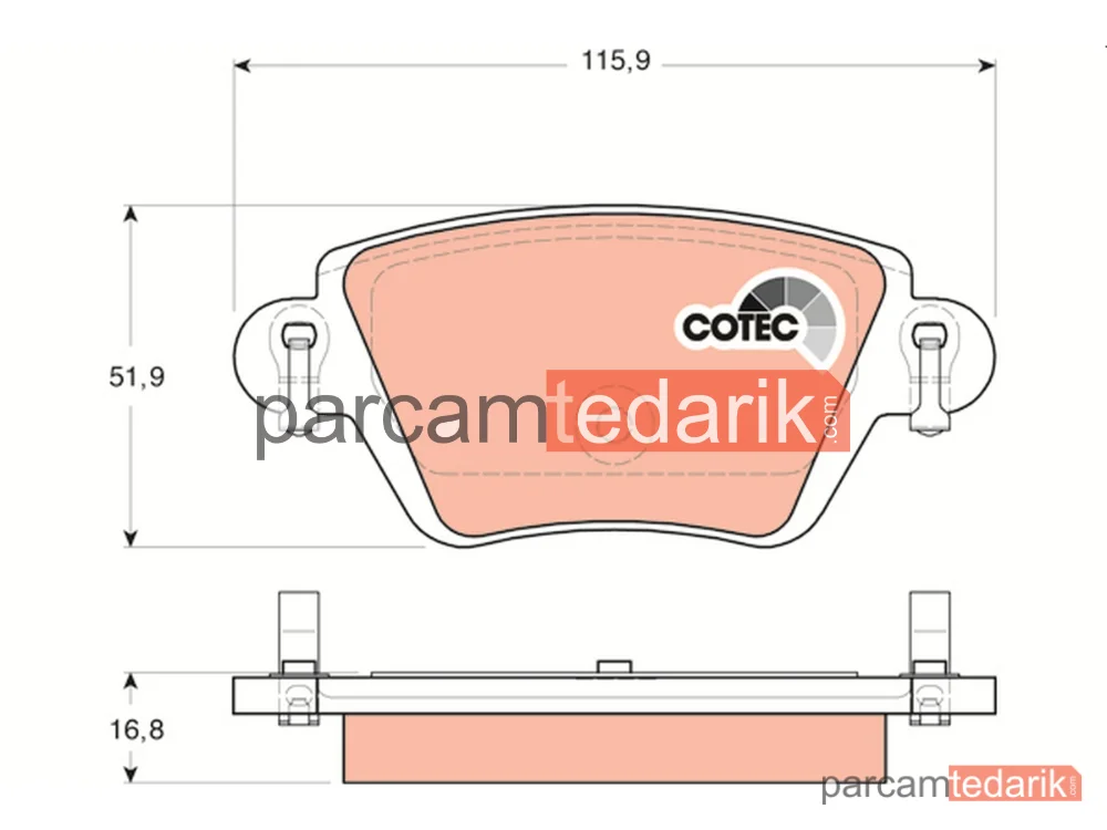 Fren Balatası Arka (Ford Mondeo 00-04) (Renault Kangoo 1.9 DCI-1.6 16V 01/) - GDB1525