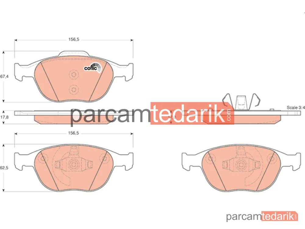 GDB1532 | Fren Balatası — Ford Fiesta IV, Ford Tourneo Connect, Ford Transit Connect