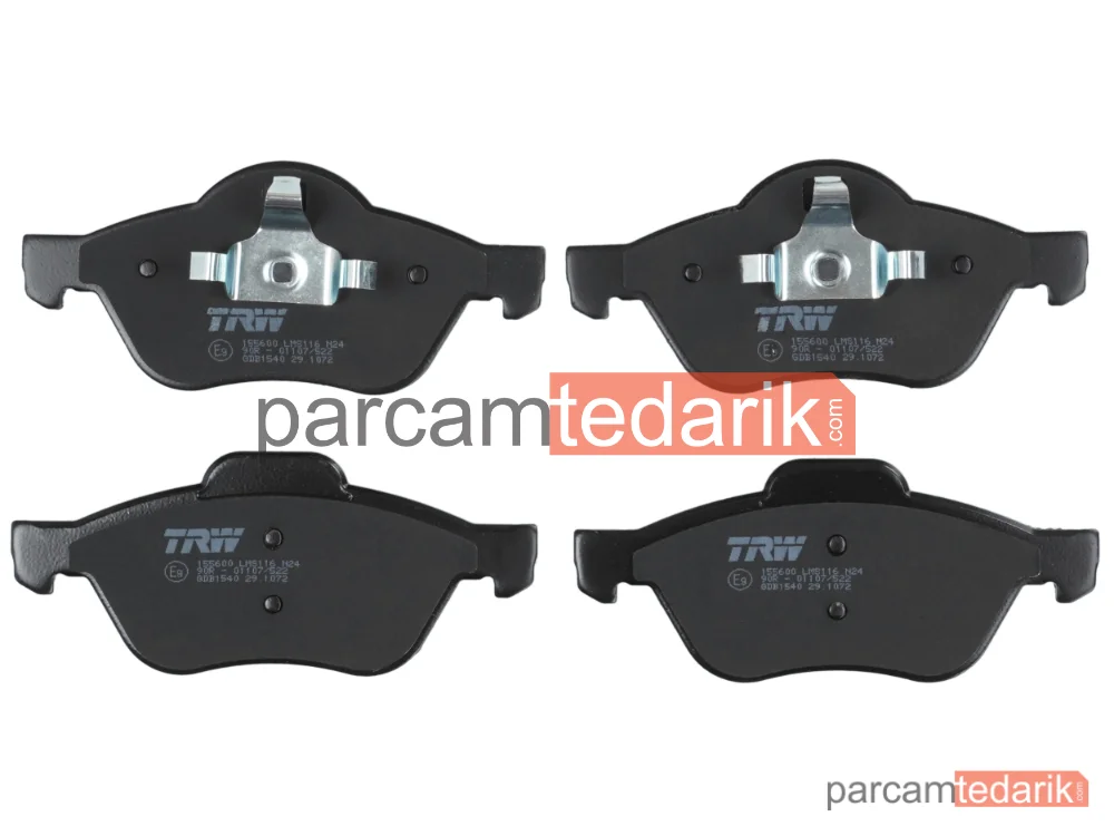 TRW GDB1540 | Fren Balatası Ön Renault Laguna II 1.6 01-05, 1.6 16V 01-07, 1.8 16V 01-07, 2.0 16V 01-07, 3.0 V6 24V 01-07, 2.9 V6 24V 01-07, 1.9 DCİ 01-07, 2.0 DCİ 05-06