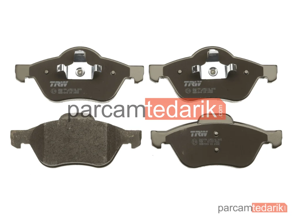 TRW GDB1540 | Fren Balatası Ön Renault Laguna II 1.6 01-05, 1.6 16V 01-07, 1.8 16V 01-07, 2.0 16V 01-07, 3.0 V6 24V 01-07, 2.9 V6 24V 01-07, 1.9 DCİ 01-07, 2.0 DCİ 05-06