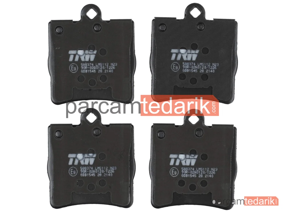 TRW GDB1545 | Fren Balatası Arka Mercedes-Benz C Serisi C 180 00-02, C 180 Kompressor 02-07, C -200 Kompressor 00-07, C 230 Kompressor 04-07, C 230-280 05-07, C 280 4-MATİC 05-07, C 200-220 CDİ 00-07