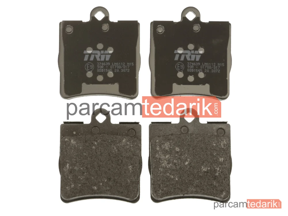 TRW GDB1545 | Fren Balatası Arka Mercedes-Benz C Serisi C 180 00-02, C 180 Kompressor 02-07, C -200 Kompressor 00-07, C 230 Kompressor 04-07, C 230-280 05-07, C 280 4-MATİC 05-07, C 200-220 CDİ 00-07