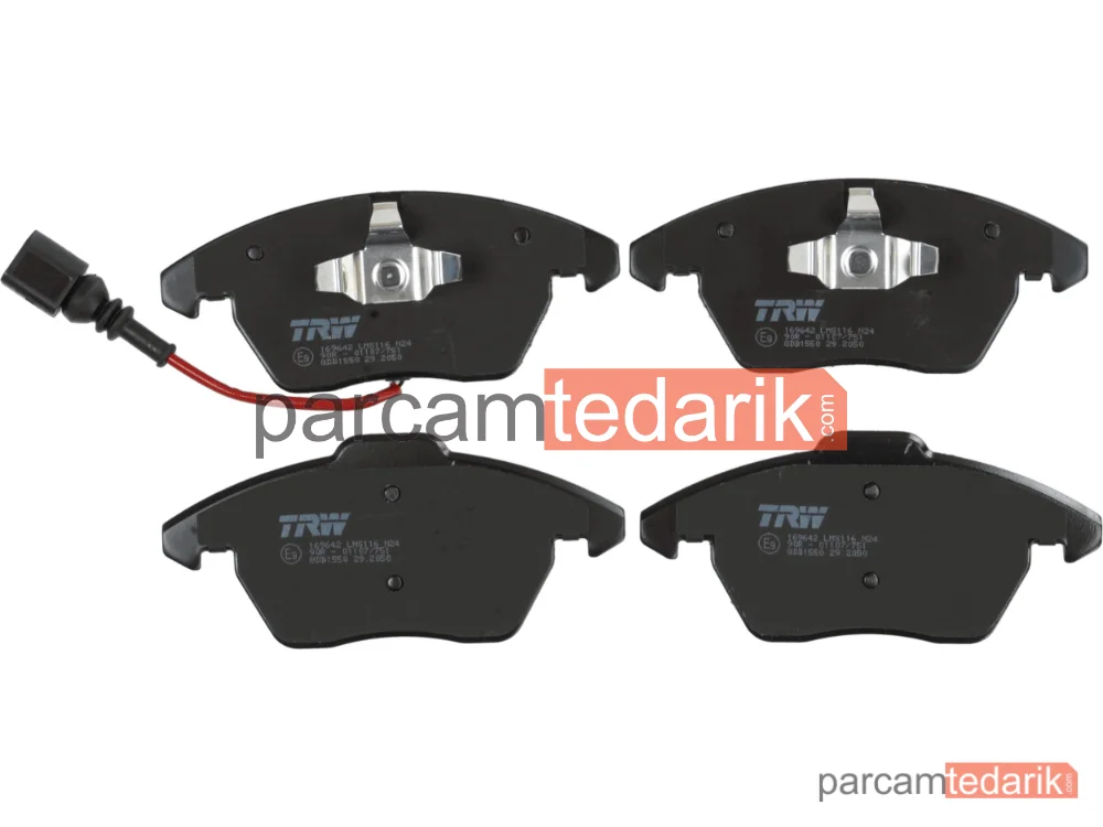 TRW GDB1550 | Ön Fren Balatası-Kablolu- (VW Caddy 04-15 Golf 04-14 Passat 06-11 Polo 10- Audi A3 04-13 Seat Leon 06-13)