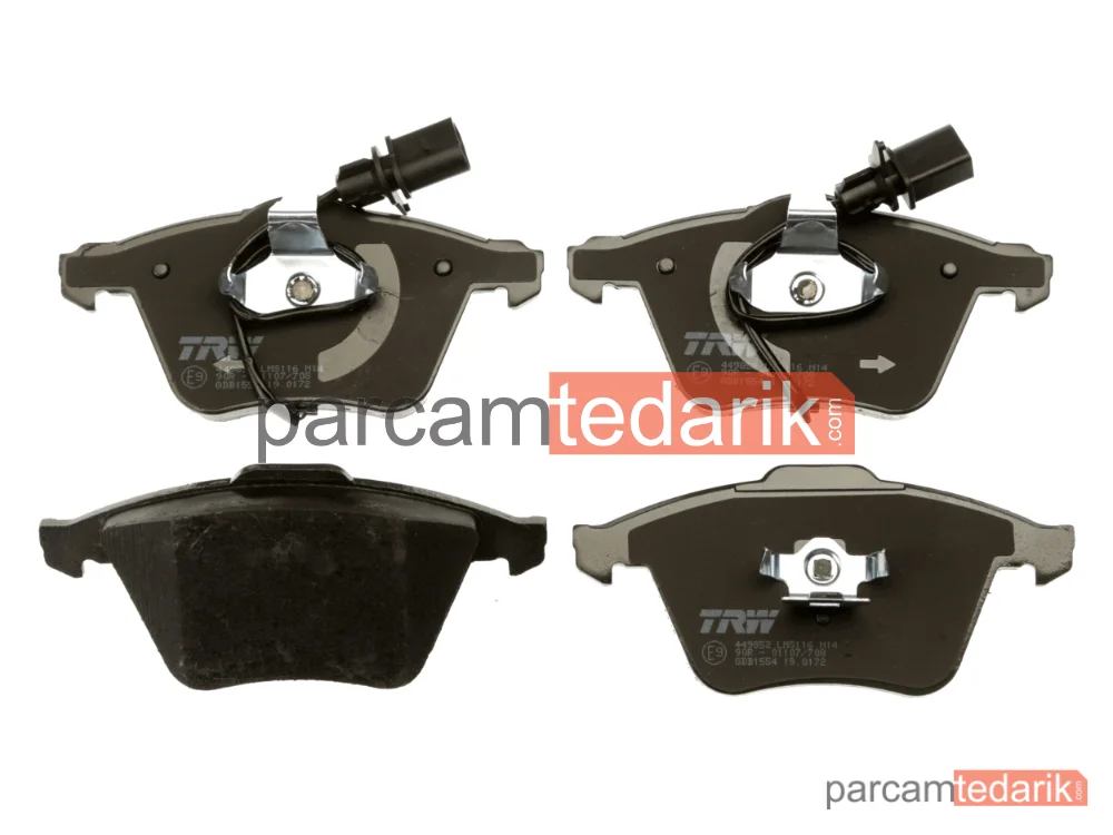 TRW GDB1554 | Fren Balatası Ön Audi A6 2.0 TFSİ 05-11, 2.4 04-08, 2.4 Quattro 05-08, 3.0 Quattro 04-06, 3.2 FSİ 04-09, 2.0 TDİ 04-11, 2.7 TDİ 04-11