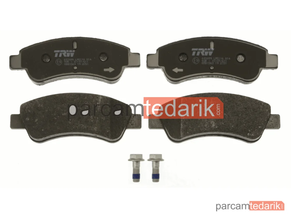 TRW GDB1563 | Fren Balatası Ön Opel Corsa F Crossland Peugeot 207 208 301 307 Partner Citroen C4 C-Elysee Xsara Berlingo GDB1582 GDB1463