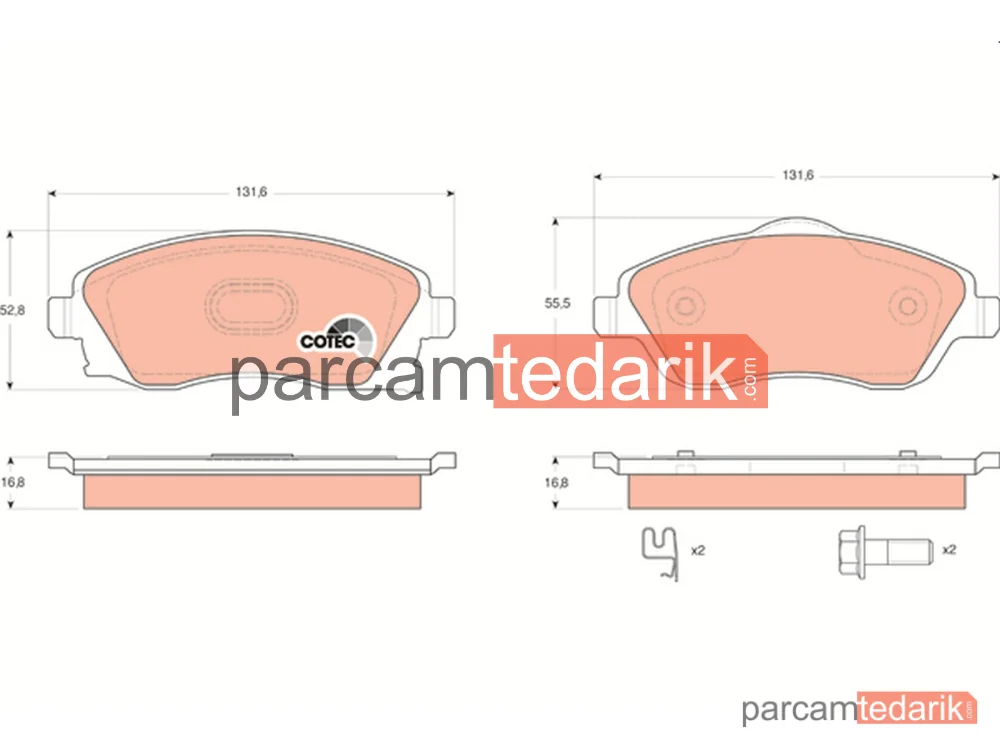GDB1570 | Fren Balatası Ön Opel Corsa C 1.0-1.2-1.4-1.8 00-09, 1.3 CDTİ 03-09, 1.7 Dİ 00-09, 1.7 DTİ 00-09, Combo TOUR 1.4 04-11, 1.6 01-06, 1.3 CDTİ 16V 04-11, 1.7 Dİ 16V 01-04, 1.7 DTİ 16V 01-04