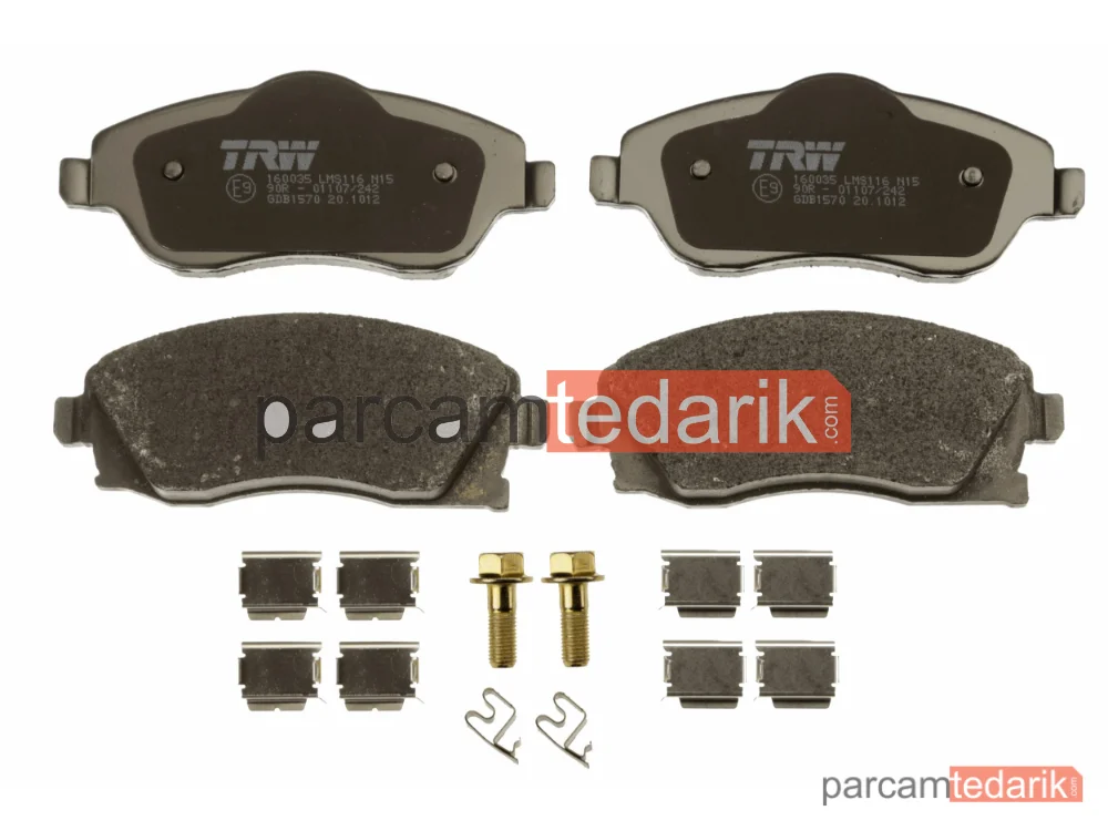 TRW GDB1570 | Fren Balatası Ön Opel Corsa C 1.0-1.2-1.4-1.8 00-09, 1.3 CDTİ 03-09, 1.7 Dİ 00-09, 1.7 DTİ 00-09, Combo TOUR 1.4 04-11, 1.6 01-06, 1.3 CDTİ 16V 04-11, 1.7 Dİ 16V 01-04, 1.7 DTİ 16V 01-04