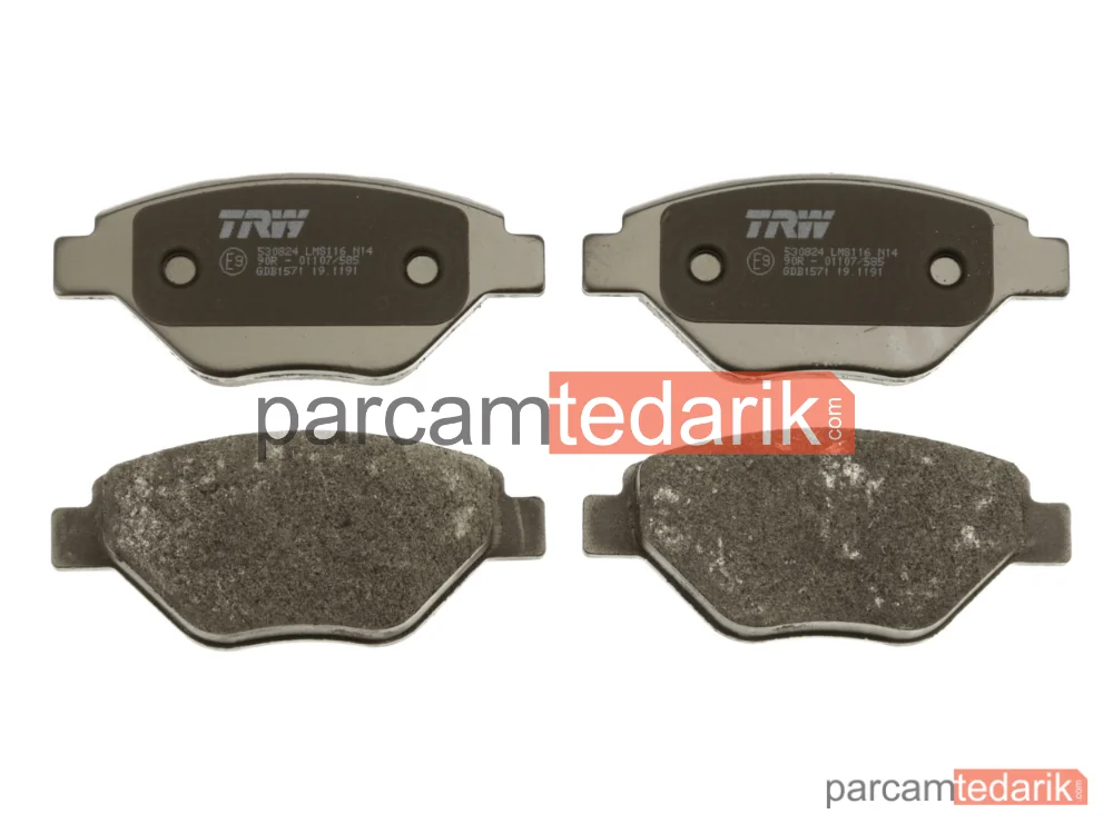 TRW GDB1571 | Fren Balatası Ön Renault Megane II 1.4 16V 02-08, Megane II Sedan 1.4 03=>