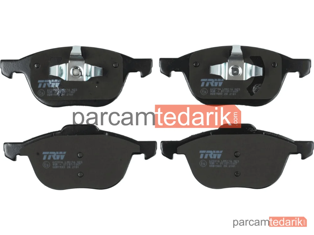 TRW GDB1583 | Ön Fren Disk Balata (Ford Focus CMAX 04-15) (MAZDA3 03/10) (Volvo S40-V50-C30-C70) (04-13) (15''-16'')