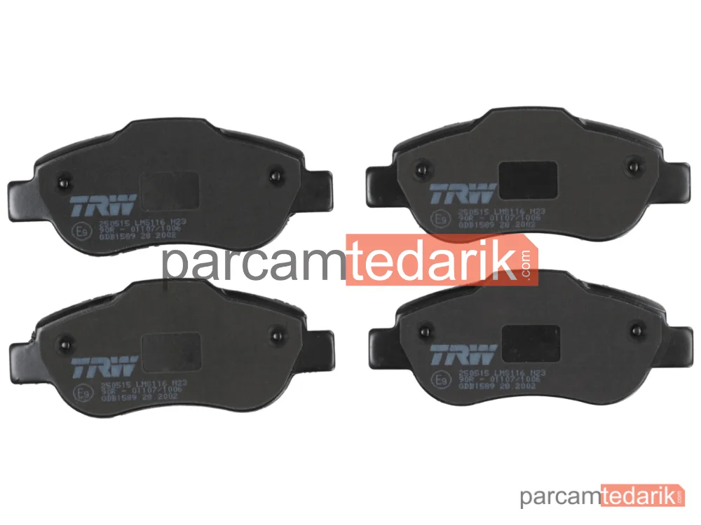 TRW GDB1589 | Fren Balatası Ön Fiat Panda 1.2 4X4 04=>, 1.3 D Multijet 03=>, 1.3 D Multijet 4X4 04-06