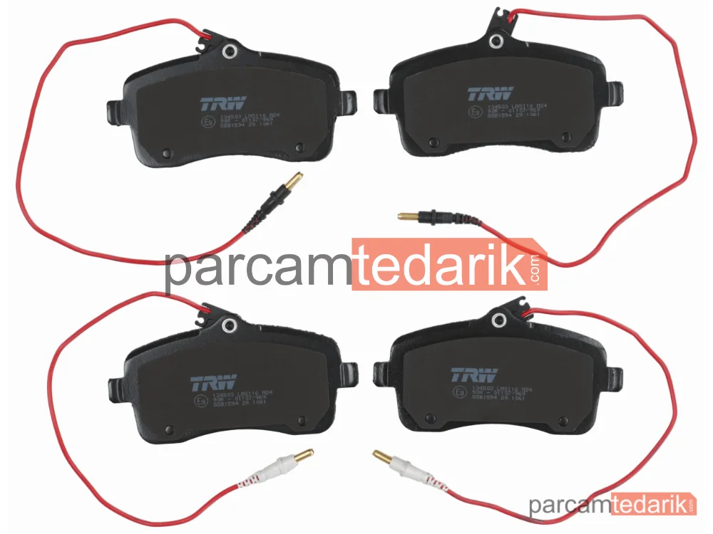 TRW GDB1594 | Fren Balatası Ön Peugeot 407 1.6 HDİ 04-10, 1.8-2.0 04-05