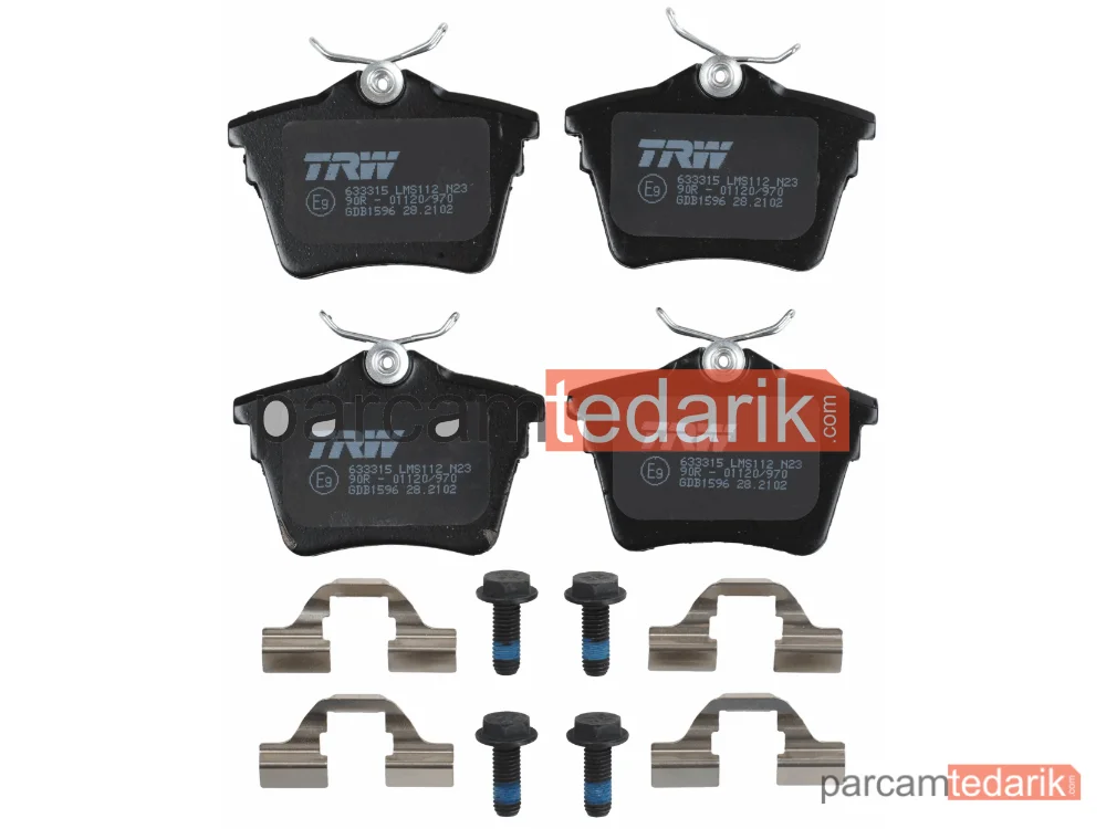 TRW GDB1596 | Fren Balatası Arka Peugeot 407 1.8-2.0 04-05, 1.8-2.0 16V 05-10, 1.6-2.0 HDİ 04-10, 2.2 04-06, 3.0 04-10, 2.2 16V 05-10, 2.0 HDİ 09-10, 2.7 HDİ 05-10