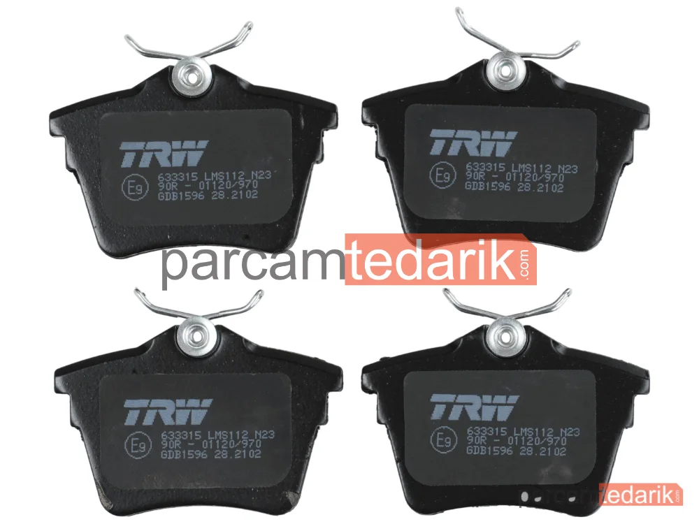 TRW GDB1596 | Fren Balatası Arka Peugeot 407 1.8-2.0 04-05, 1.8-2.0 16V 05-10, 1.6-2.0 HDİ 04-10, 2.2 04-06, 3.0 04-10, 2.2 16V 05-10, 2.0 HDİ 09-10, 2.7 HDİ 05-10